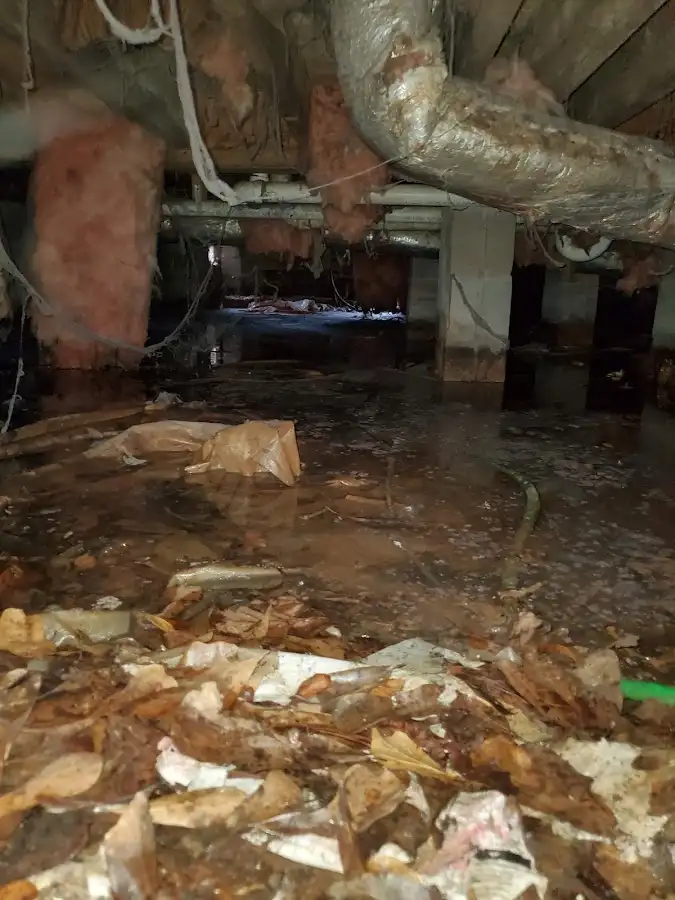 Crawl space flood assessment for Commercial Water Damage Restoration in Hopewell